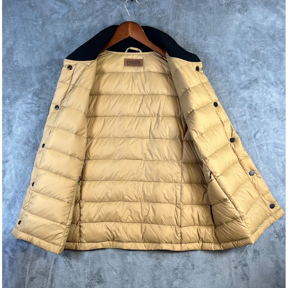Pendleton Puffer Vest Womens XL Aztec Black Tan Duck Down Reversible NWOT* - Picture 3 of 13